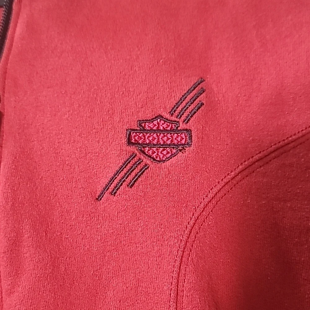 Harley Davidson Ladies Zipup Sweatshirt - so cozy and cute! - Picture 3 of 9